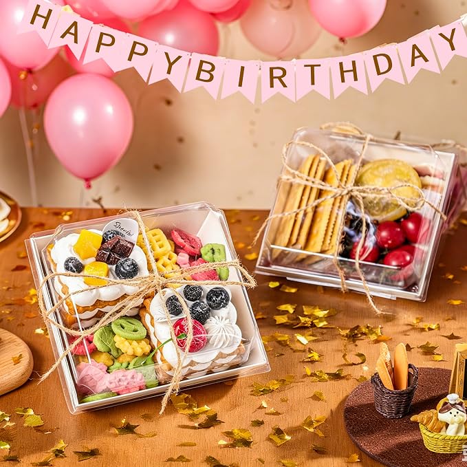100 Pack White dessert Boxes 5.3x4.9x2.5in for Orders | Clean base works for organized cookie runs, dessert portions and weekend pickup tables.