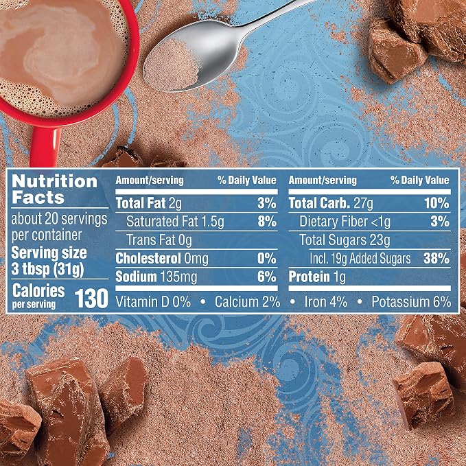 Swiss Miss Milk Chocolate Flavored Hot Cocoa Mix,Hot Cocoa Bar Supplies,22.23 oz. Canister,(Pack of 2)