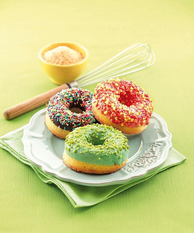 Silikomart Silicone Fancy and Function Bakeware Collection Multi-Shape Cake Pan, Donuts