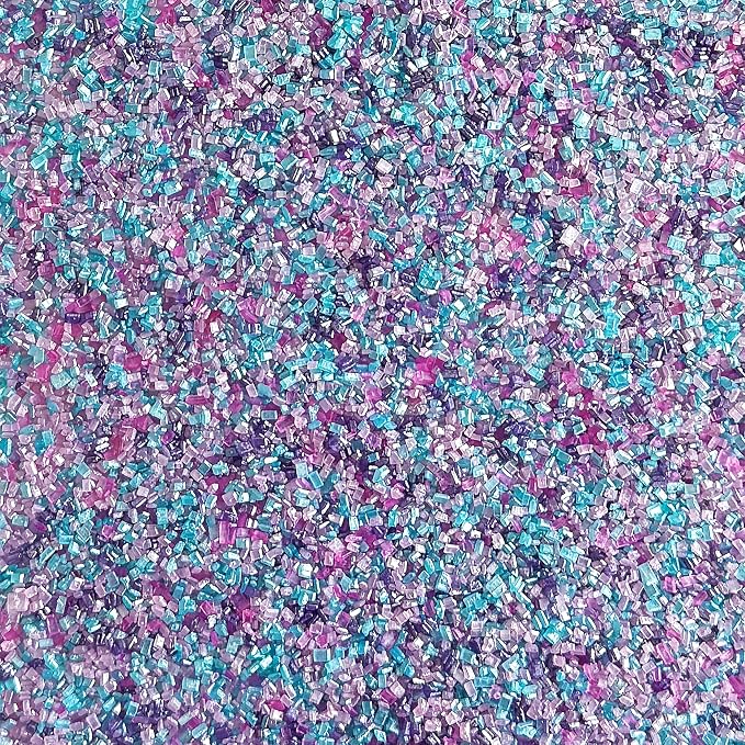 Fancy Sprinkles Enchanted Fancy Sugar | Pastel Blue, Pink, Purple & Lavender Pearlescent Sugar Crystals | Cocktail Rimming & Cookie Decorating | Baby Shower & Bridal | 1 Pack (4.6 oz)