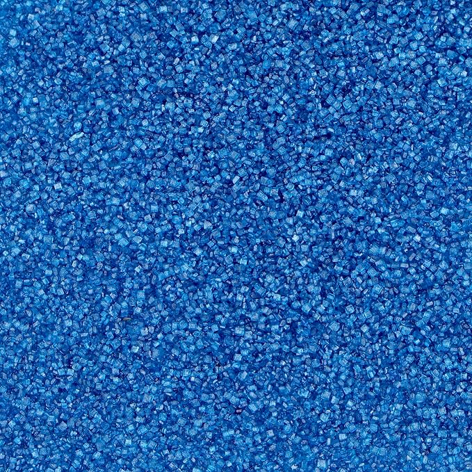 Blue Sanding Sugar | Royal Blue Sprinkles | Edible Coarse Sugar Crystals | For Baking Dessert Decorating, Cake, Cupcake, Cookie, Ice Cream | 4th of July Graduation Holiday Party | 4.6 Ounces