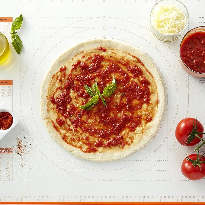 Silicone Pastry Mat X-Large 29.5 x 20.5 Inches, Nonstick Dough Rolling Mat with Measurement Markings, Heat Resistant to 450°F, BPA Free, Dishwasher Safe Baking Mat
