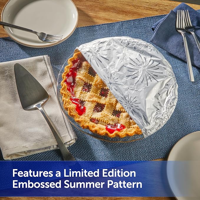 Reynolds Wrap Fun Foil with Festive Firework Pattern, Embossed Aluminum Foil Roll, Festive Embossed Foil for Covering Summer Dishes for BBQs, 25 Sq. Ft.