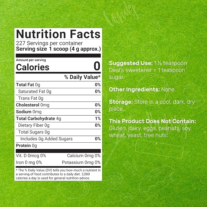 Allulose Sweetener 2 Pounds – Natural Sugar Subsitutes, No Aftertaste - Keto Friendly, Vegan, Zero Net Carb, Zero Calorie, Great for Cooking & Baking