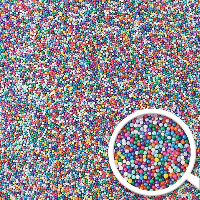 Sprinkle Pop Cool Rainbow Nonpareil Sprinkle Mix| with hues of Blue Purple Pink Non Pareil Sprinkles| Decorating Nonpareils Made in USA for Birthday Cupcakes Donuts Cakes Cookies, 2oz