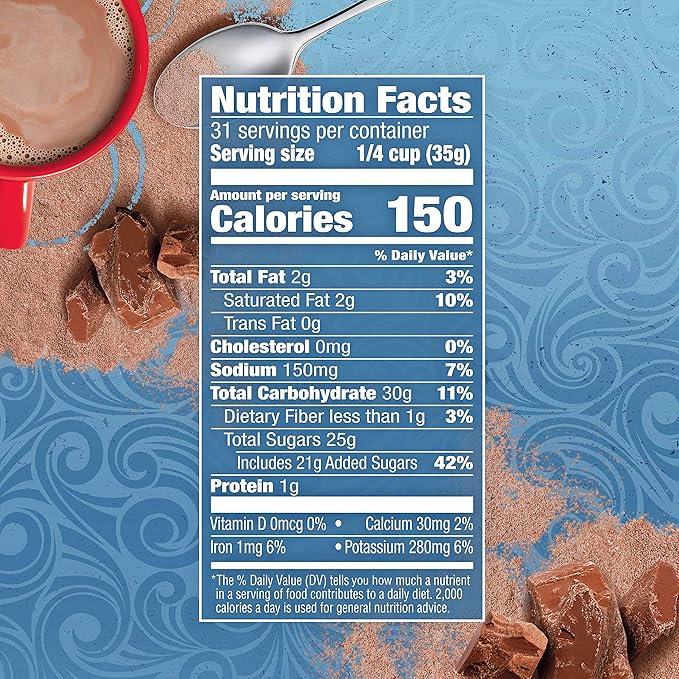 SWISS MISS Milk Chocolate Flavored Hot Cocoa Mix, 38.27 OZ Square Canister (Pack of 2)